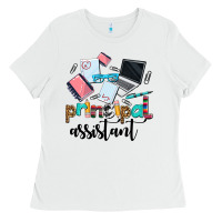 White principal assistant Ladies Tee - AdoDesignShop