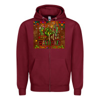 Burgundy feliz navidad cactus Zipper Hoodie - JahusDesignShop
