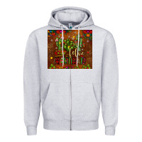 Heather Grey feliz navidad cactus Zipper Hoodie - JahusDesignShop