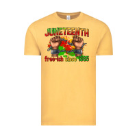Vintage Mustard juneteenth free ish since 1865 Vintage Tee - texasbilliewilder