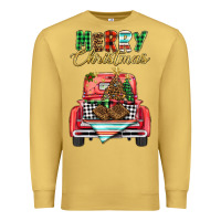 Antique Gold merry christmas truck Premium Sweatshirt - BarkalooDesign