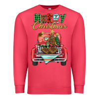 Cardinal merry christmas truck Premium Sweatshirt - BarkalooDesign