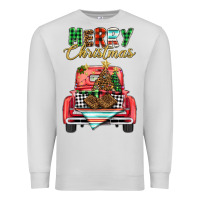 Dove Grey merry christmas truck Premium Sweatshirt - BarkalooDesign