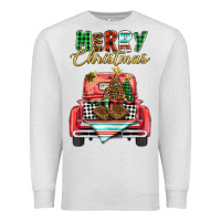 Oatmeal Heather merry christmas truck Premium Sweatshirt - BarkalooDesign