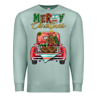 Seafoam merry christmas truck Premium Sweatshirt - BarkalooDesign