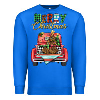 True Royal merry christmas truck Premium Sweatshirt - BarkalooDesign