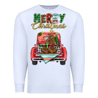 White merry christmas truck Premium Sweatshirt - BarkalooDesign