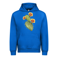 Cobalt Opuntia Phaeacantha Cactus Urban Hoodie - LillyAllenDesigns