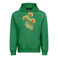 Emerald Opuntia Phaeacantha Cactus Urban Hoodie - LillyAllenDesigns