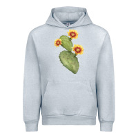 Heather Grey Opuntia Phaeacantha Cactus Urban Hoodie - LillyAllenDesigns