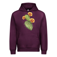 Mauve Wine Opuntia Phaeacantha Cactus Urban Hoodie - LillyAllenDesigns