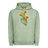 Pigment Oil Green Opuntia Phaeacantha Cactus Urban Hoodie - LillyAllenDesigns