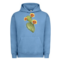 Pigment Pebble Blue Opuntia Phaeacantha Cactus Urban Hoodie - LillyAllenDesigns