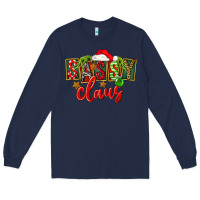 Navy christmas sassy claus Long Sleeve Tee - FaDigitalArtStudio