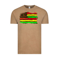 Vintage Coffee juneteenth flag Vintage Tee - texasbilliewilder