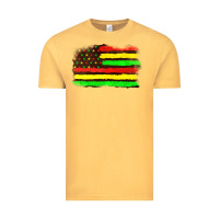 Vintage Mustard juneteenth flag Vintage Tee - texasbilliewilder