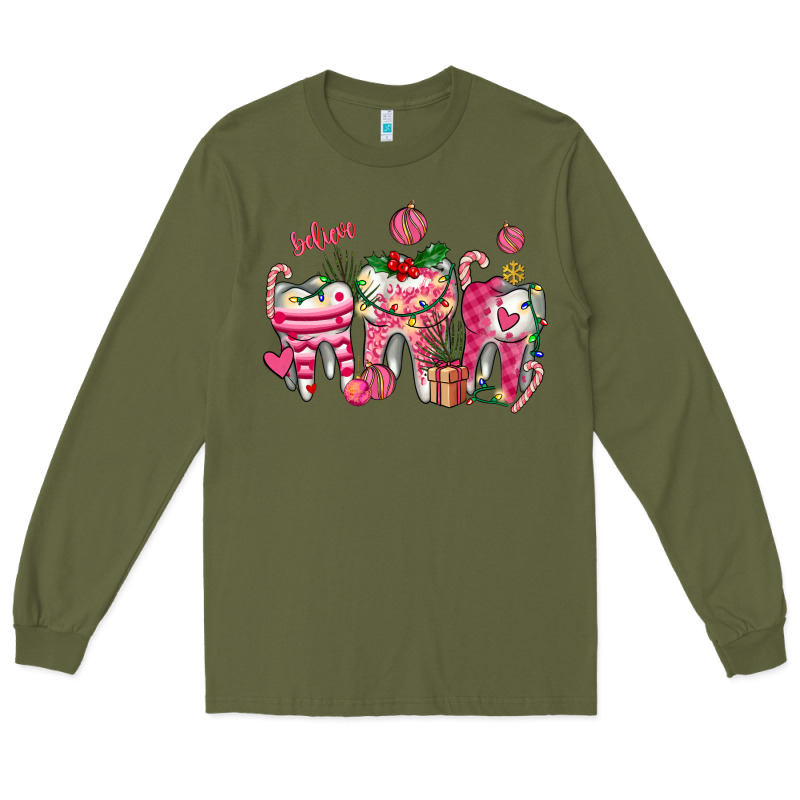Pink Christmas Teeth Long Sleeve Tee by AdoDesignShop | Teevron