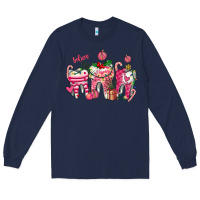 Navy pink christmas teeth Long Sleeve Tee - AdoDesignShop