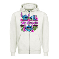 Oatmeal Heather preview flower stitch 5th grade Zipper Hoodie - AdoDesignShop