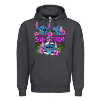 Smoke preview flower stitch 5th grade Zipper Hoodie - AdoDesignShop