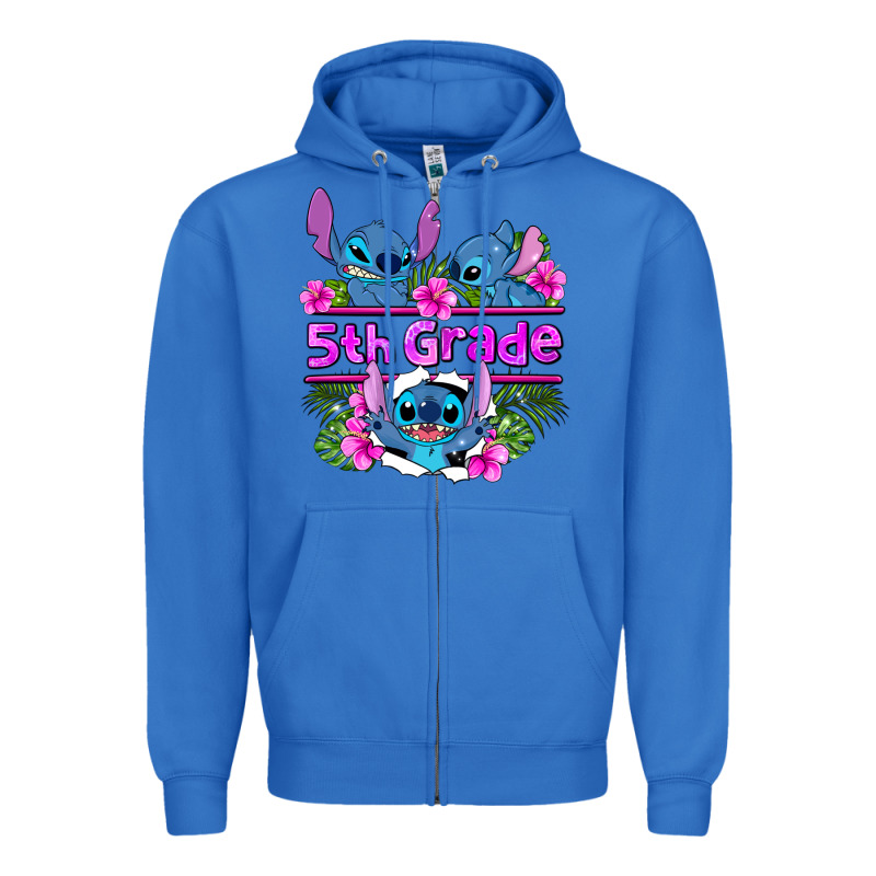 Preview Flower Stitch 5th Grade Zipper Hoodie by AdoDesignShop | Teevron