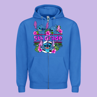 Preview Flower Stitch 5th Grade Zipper Hoodie Designed By Adodesignshop