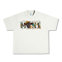 Pistachio western mini black highland calf Urban Heavy Tee - RanaPortraitStore