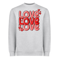 Heather Grey love valentines day Heavyweight Sweatshirt - MaliasSmallBusiness