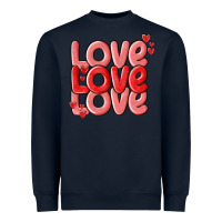 Navy love valentines day Heavyweight Sweatshirt - MaliasSmallBusiness