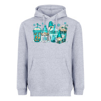 Heather Grey winter christmas gnomes coffee cups Heavyweight Hoodie - Jasminsmagicworld