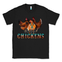 Black crazychickens Classic Tee - CowhideDigitalArt
