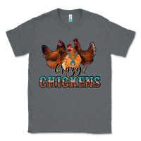 Charcoal Heather crazychickens Classic Tee - CowhideDigitalArt