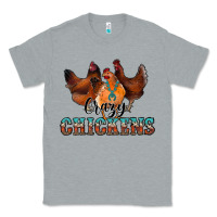 Heather Grey crazychickens Classic Tee - CowhideDigitalArt