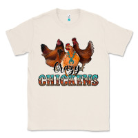 Natural crazychickens Classic Tee - CowhideDigitalArt