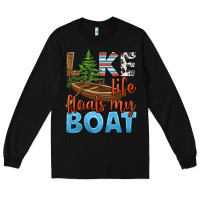 Black lake life floats my boat Long Sleeve Tee - HRA Design Shop