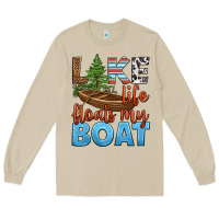 Mushroom lake life floats my boat Long Sleeve Tee - HRA Design Shop