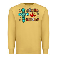 Antique Gold jesus is the reason for this season christmas Premium Sweatshirt - Jasminsmagicworld