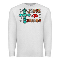 Oatmeal Heather jesus is the reason for this season christmas Premium Sweatshirt - Jasminsmagicworld