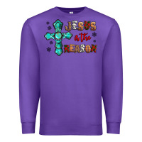 Purple jesus is the reason for this season christmas Premium Sweatshirt - Jasminsmagicworld