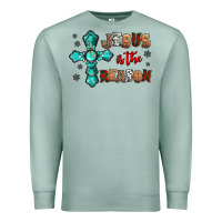 Seafoam jesus is the reason for this season christmas Premium Sweatshirt - Jasminsmagicworld