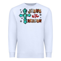 White jesus is the reason for this season christmas Premium Sweatshirt - Jasminsmagicworld