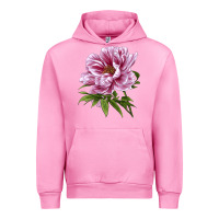 Fuchsia Pink Peony Flower Illustrations Urban Hoodie - LillyAllenDesigns