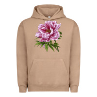 Pigment Burro Peony Flower Illustrations Urban Hoodie - LillyAllenDesigns