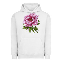 Pigment Lunar Rock Peony Flower Illustrations Urban Hoodie - LillyAllenDesigns