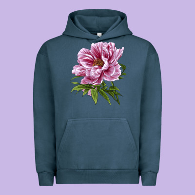 Peony Flower Illustrations Urban Hoodie Designed By Lillyallendesigns