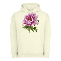 Pigment Pistachio Peony Flower Illustrations Urban Hoodie - LillyAllenDesigns