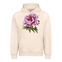 Sandshell Peony Flower Illustrations Urban Hoodie - LillyAllenDesigns