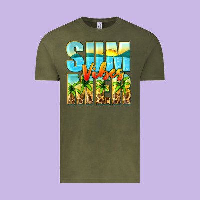 Summer Vibes Vintage Tee Designed By Zillion Design Studio