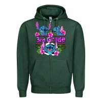 Sports Green preview flower stitch 3rd grade Zipper Hoodie - AdoDesignShop