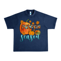 Navy pumpkin season Urban Heavy Tee - Zillion Design Studio
